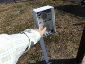 Keypad allows gate access to our self storage facility in Gainesville Georgia. Each customer has their own unique code.